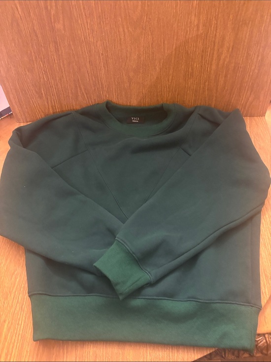 Vici Sweaters - VICI Forest Green Crewneck Sweater